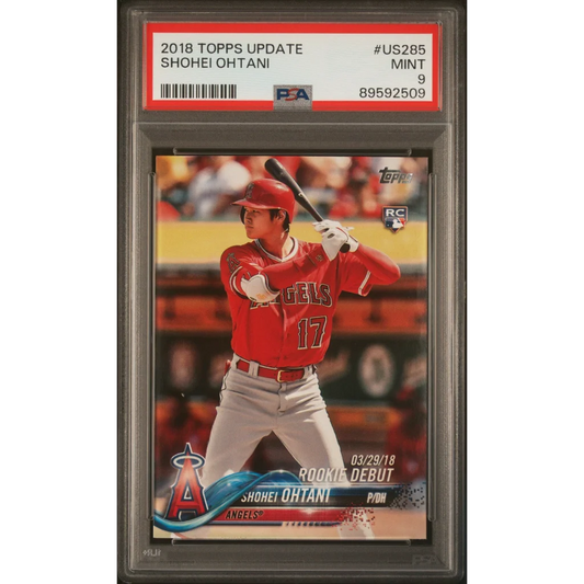 PSA graded Shohei Ohtani 2018 Topps Update rookie card