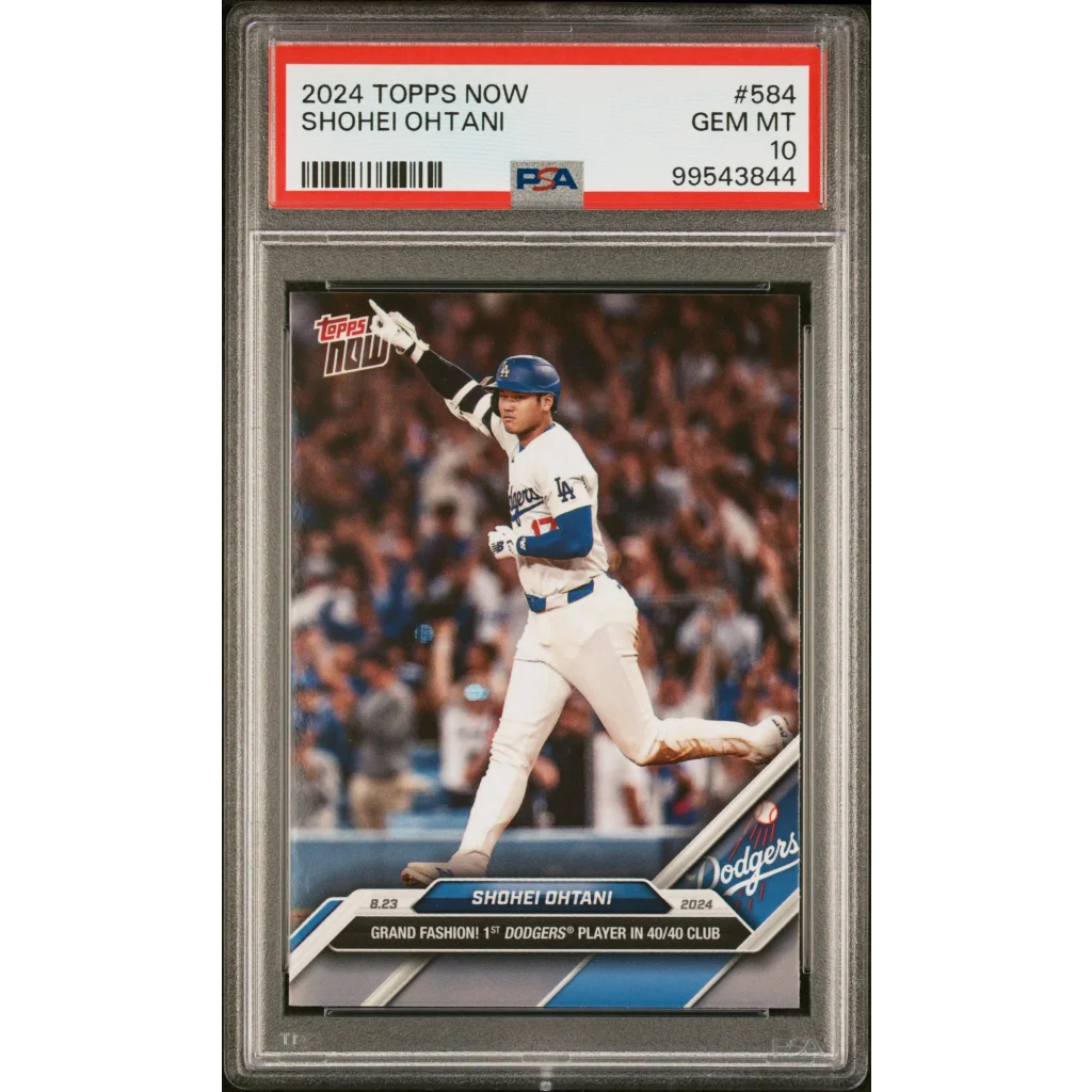 PSA graded Shohei Ohtani 2024 Topps Now action swing card