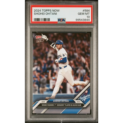 PSA graded Shohei Ohtani 2024 Topps Now action swing card