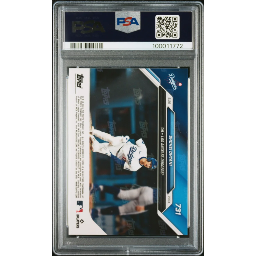 PSA graded Shohei Ohtani 2024 Topps Now card #731