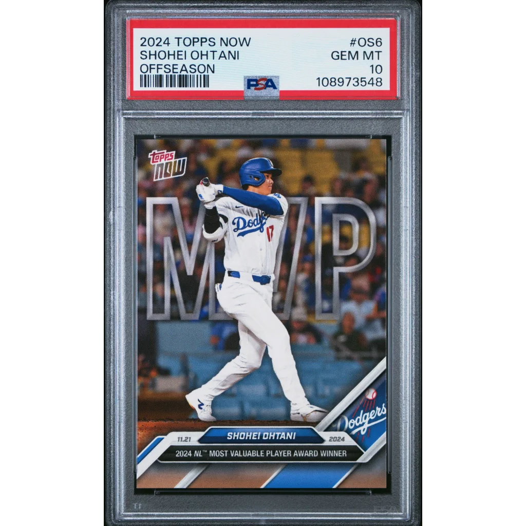 PSA graded 2024 Topps Now Shohei Ohtani MVP baseball card