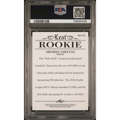 PSA 7.5 graded 1984 Leaf Shohei Ohtani rookie card in holder