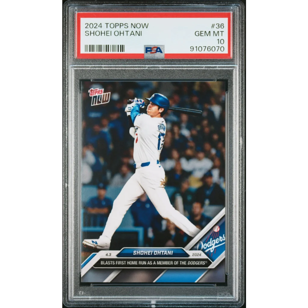 PSA graded 2024 Topps Now Shohei Ohtani baseball card