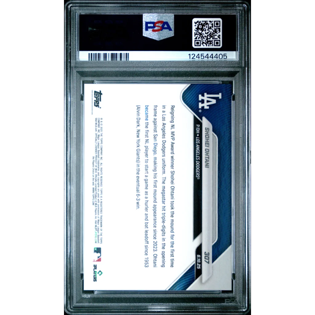 PSA graded 2017 Topps Shohei Ohtani Dodgers baseball card
