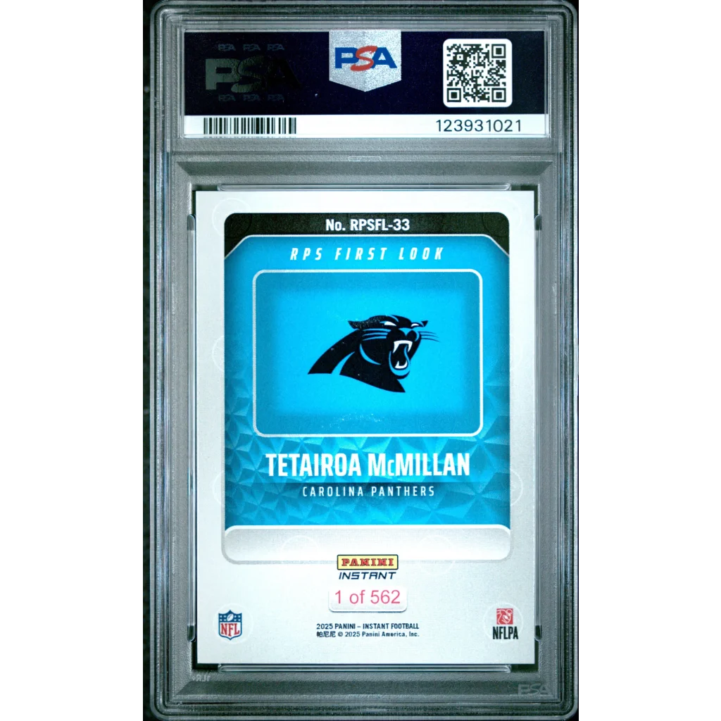 PSA graded Tetairoa McMillan 2025 Panini Instant rookie card