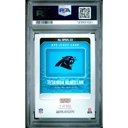 PSA graded Tetairoa McMillan 2025 Panini Instant rookie card