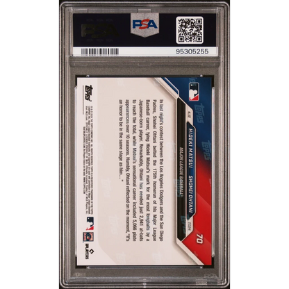 PSA graded Topps Now Matsui Ohtani dual auto 2013 baseball card