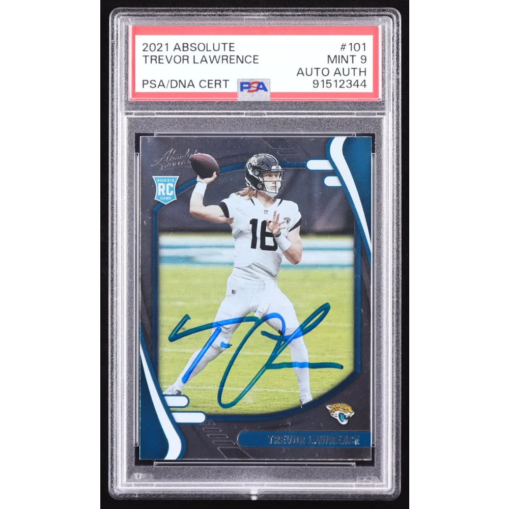 Trevor Lawrence 2021 Panini Absolute rookie card autographed and PSA graded