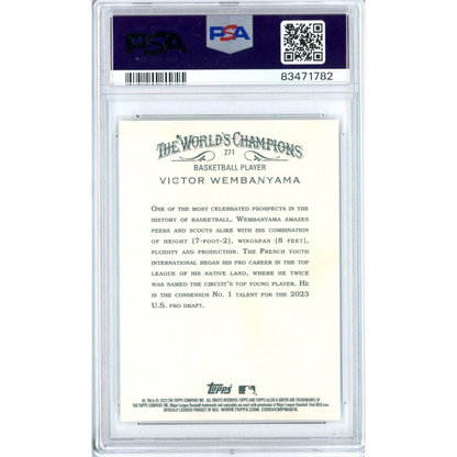 Graded Victor Wembanyama 2023 Allen & Ginter basketball trading card in product listing