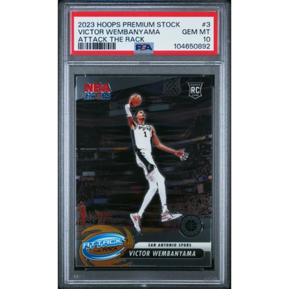 PSA graded Victor Wembanyama 2023 hoops rookie card