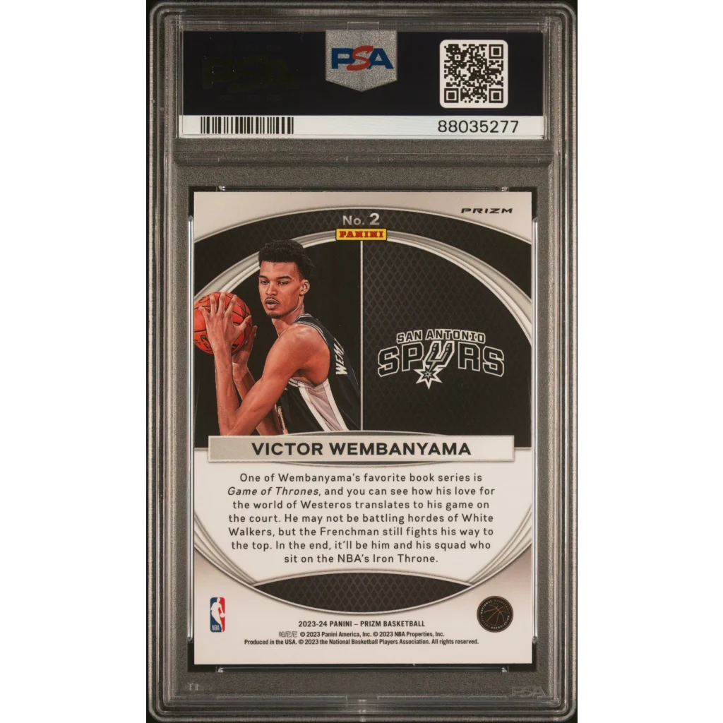 Graded Victor Wembanyama Prizm Global Reach Silver Basketball Card for collectors
