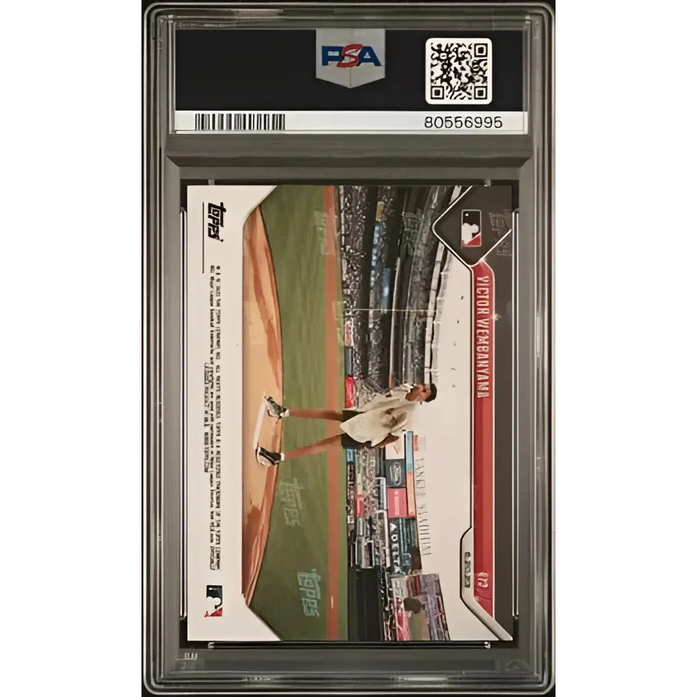PSA graded Victor Wembanyama Topps Now baseball card by Professional Sports Authenticator