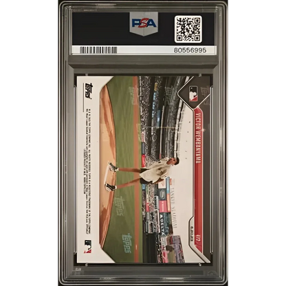 PSA graded Victor Wembanyama Topps Now baseball card by Professional Sports Authenticator
