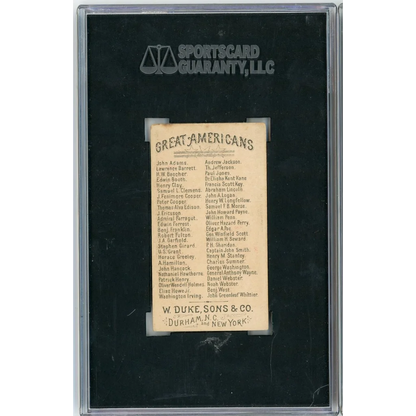 PSA graded vintage baseball card holder with clear plastic cover on black background