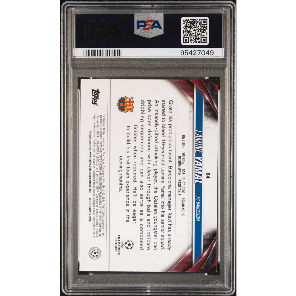 Rare 2019 Topps UEFA Xavi Hernandez /50 PSA graded card