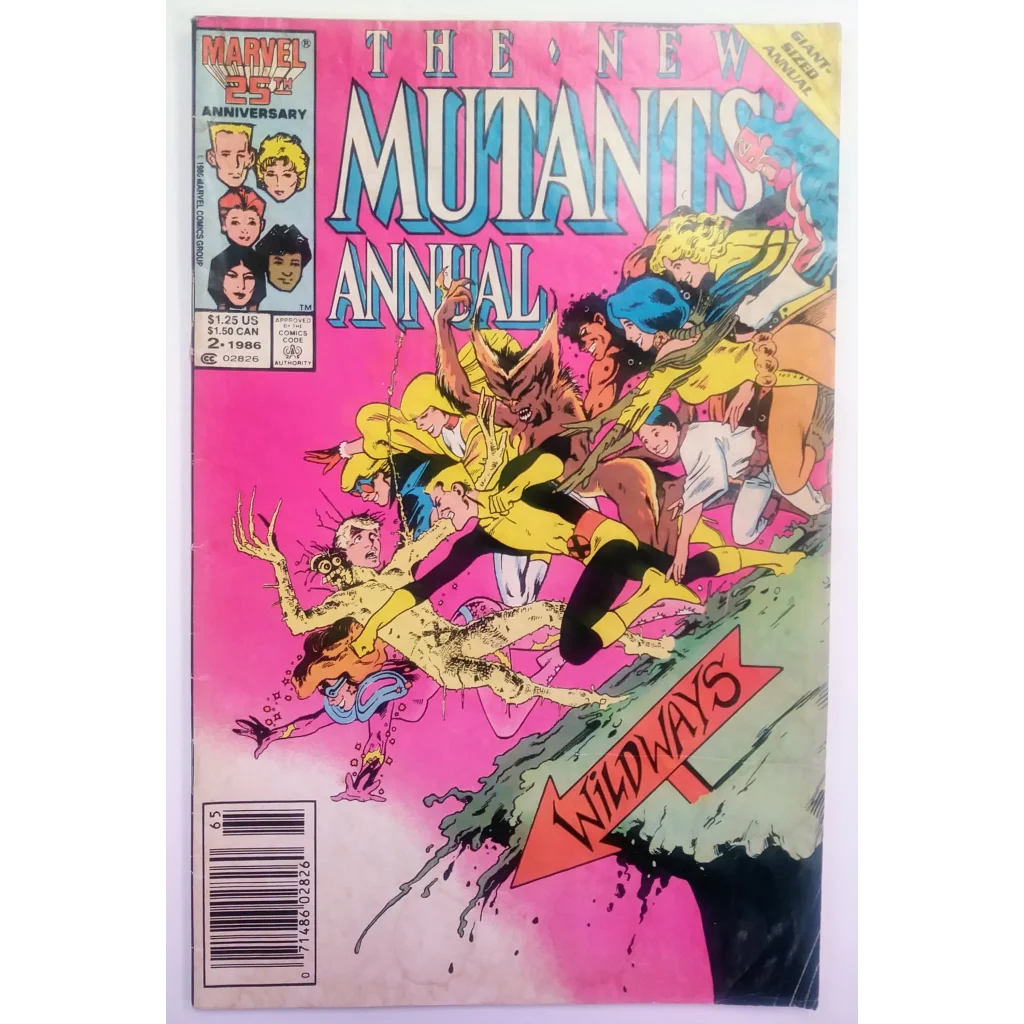 Psylocke first appearance in Marvel Comics New Mutants Annual 2 vibrant pink cover