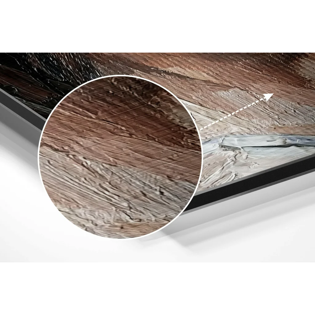 glass wall art Pure Beauty Brushed Aluminium Dibond Wall Art