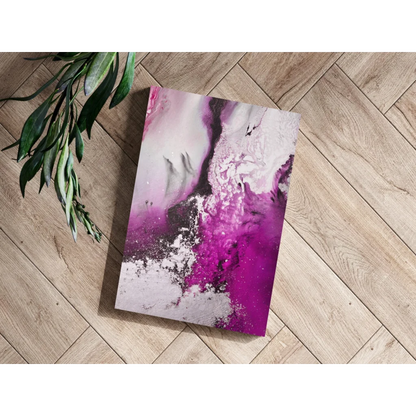 Purple and white abstract canvas art print for modern home decor
