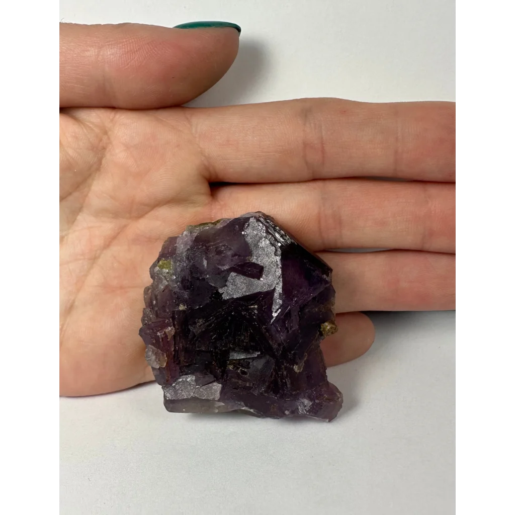 Purple cubic fluorite crystal cluster from China, 45g specimen