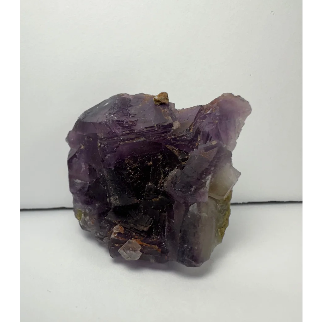 Chunky purple cubic fluorite crystal from China, 45g translucent specimen