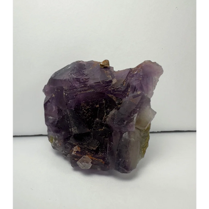 Chunky purple cubic fluorite crystal from China, 45g translucent specimen
