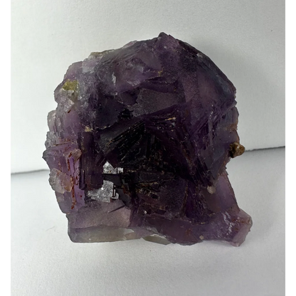 Rugged purple cubic fluorite crystal cluster from China, 45g specimen