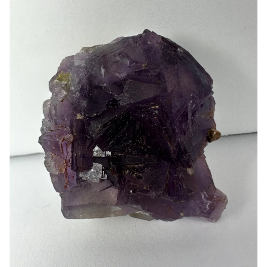 Rugged purple cubic fluorite crystal cluster from China, 45g specimen
