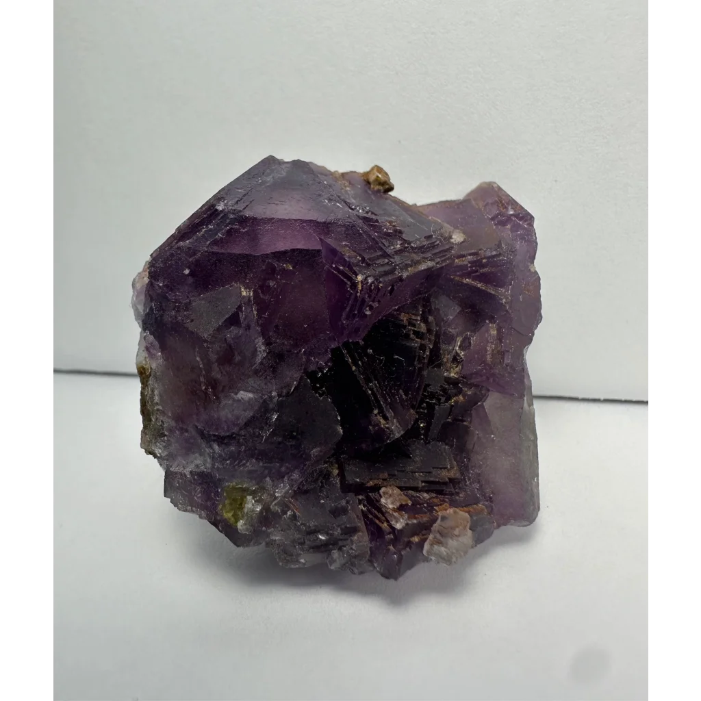 Chunky purple cubic fluorite crystal cluster from China, 45g specimen