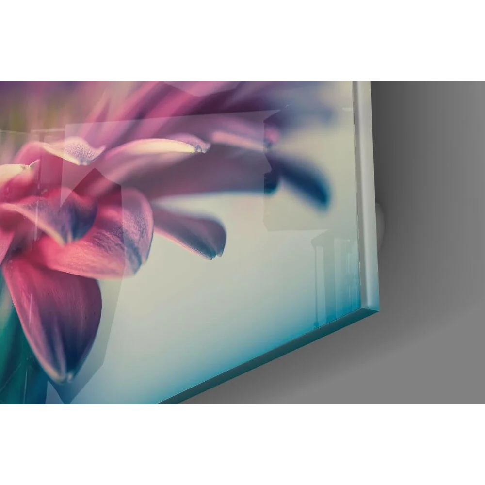 Purple Flower Samsung QLED TV Glass Wall Art for Homes