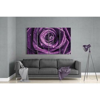 Stunning purple rose glass wall art multi panel canvas print