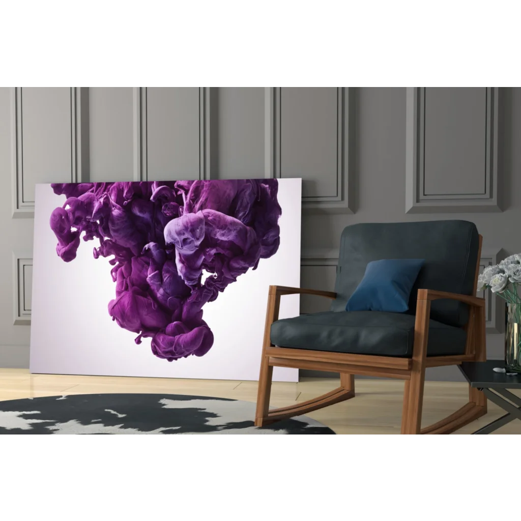 Stunning purple ink cloud canvas wall art print