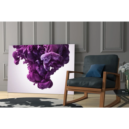 Stunning purple ink cloud canvas wall art print