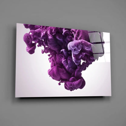 Stunning purple ink swirl cloud wall art canvas print