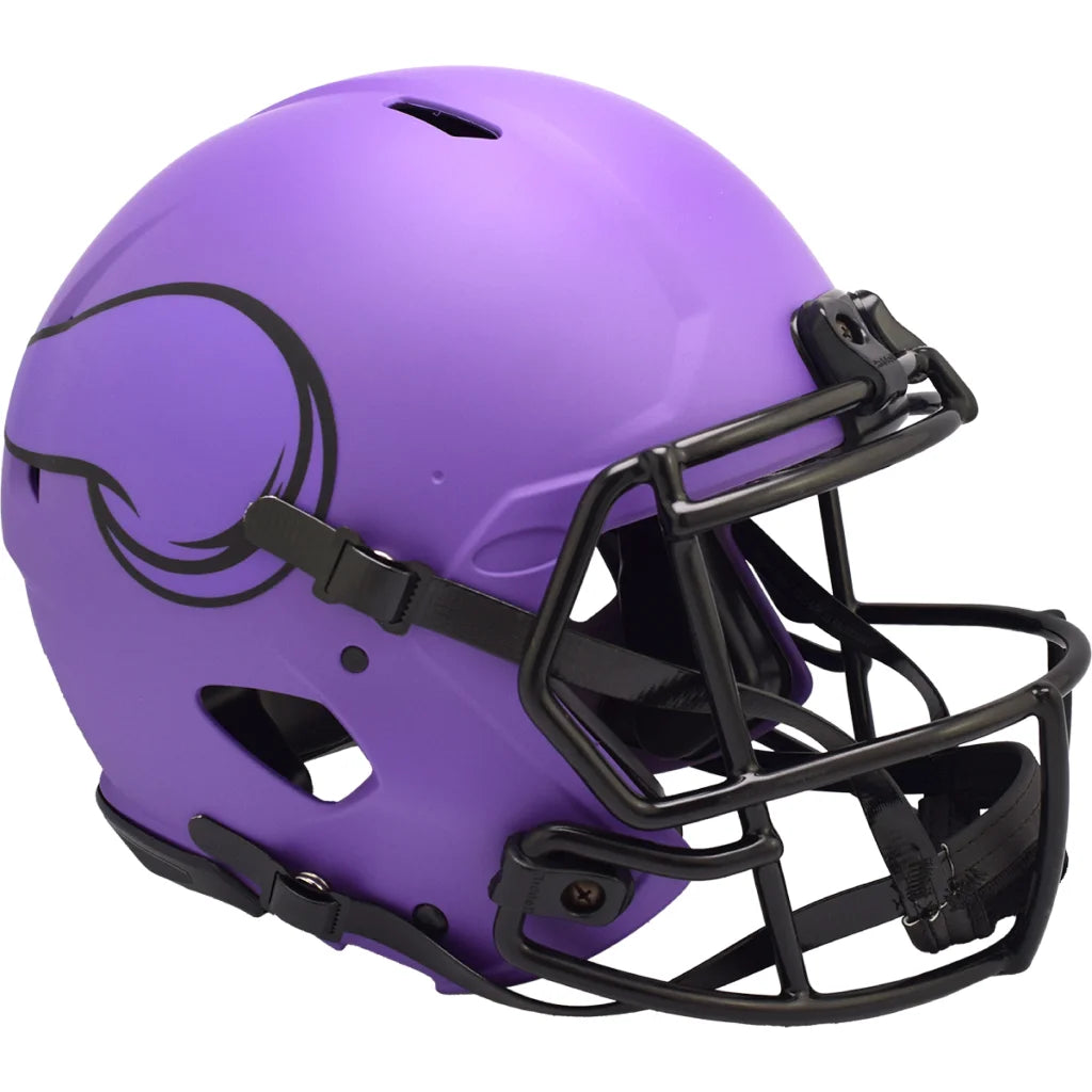 Purple Vikings Rave authentic football helmet with matte finish