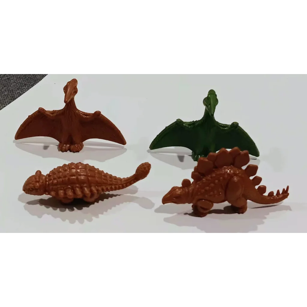 Diener Dinosaurs PVC figure set with brown green winged stegosaurus and pterodactyl toys for prehistoric fun