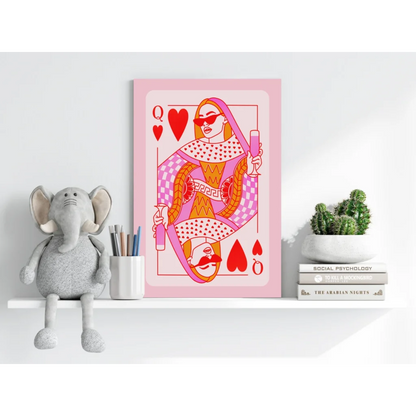 Stylized Queen of Hearts Insigne Aluminum Print