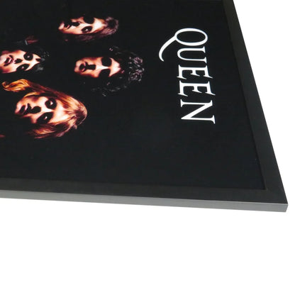 Framed Queen band poster with autographed checks music display