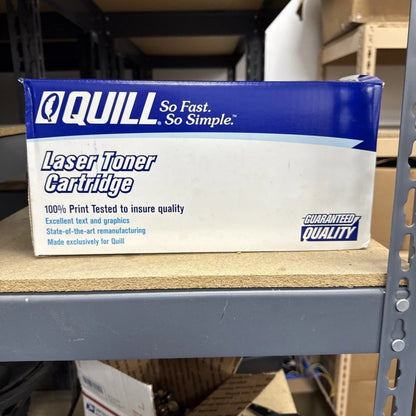 Blue and white Quill TN540 black toner cartridge box, new sealed
