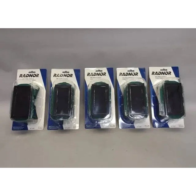 Five blister packs of RAD64005090 welding goggles with shade 5 lens protection