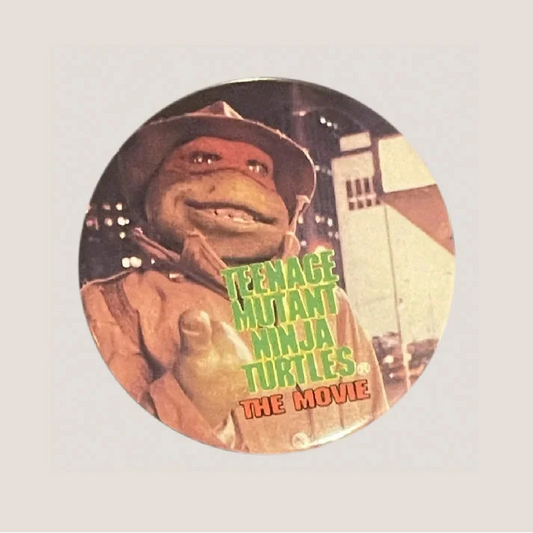 Teenage Mutant Ninja Turtles movie button on Radical 1990 Teenage Mutant Ninja Turtles pin