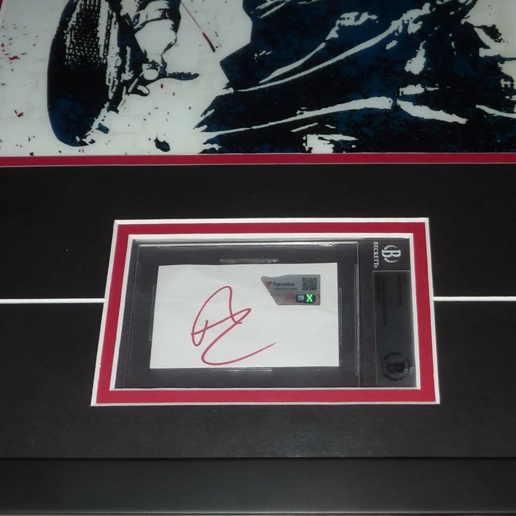 Rafael Nadal autographed 11x14 splash art with red ink signature in framed display