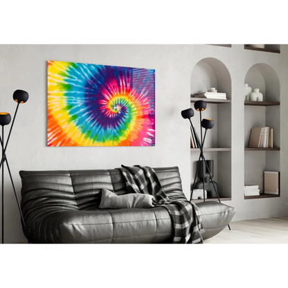 Psychedelic Rainbow Spiral Wall Art Canvas | Contemporary Home Wall Art | vintageantiquesgifts.com