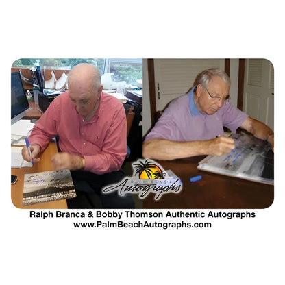 Ralph Branca and Bobby Thomson dual autographed 8x10 photo