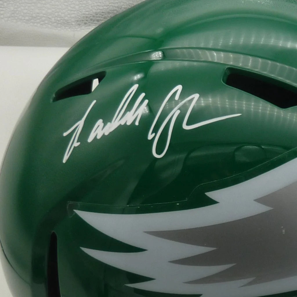 Randall Cunningham signed green and white Philadelphia Eagles replica helmet
