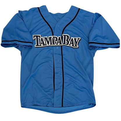Randy arozarena autographed light blue Tampa Bay #56 custom jersey