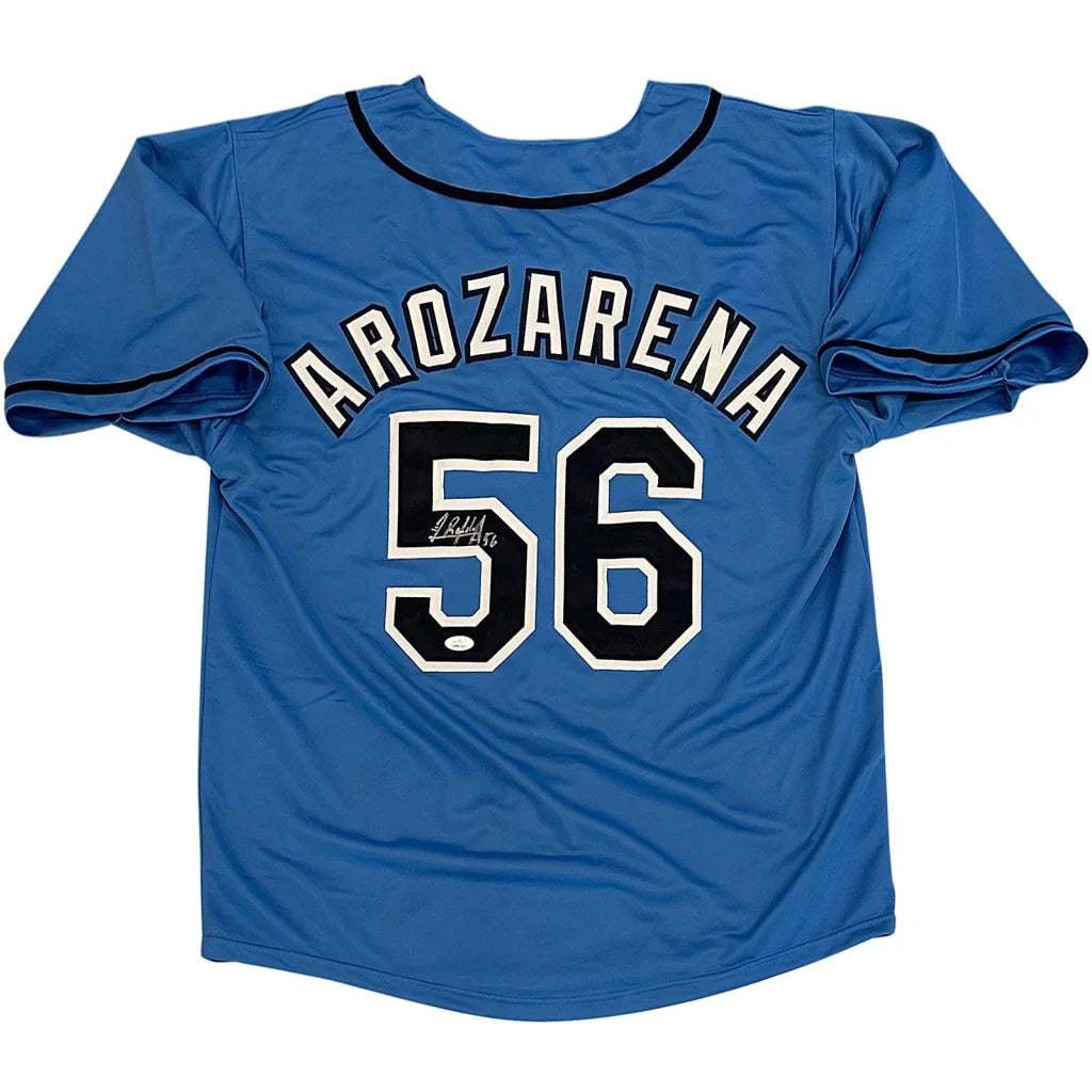 Randy Arozarena autographed light blue Tampa Bay #56 jersey signed by player