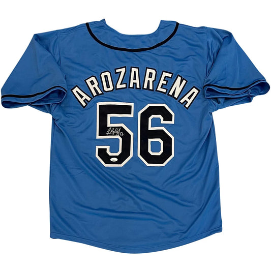 Randy Arozarena autographed light blue Tampa Bay #56 jersey signed by player