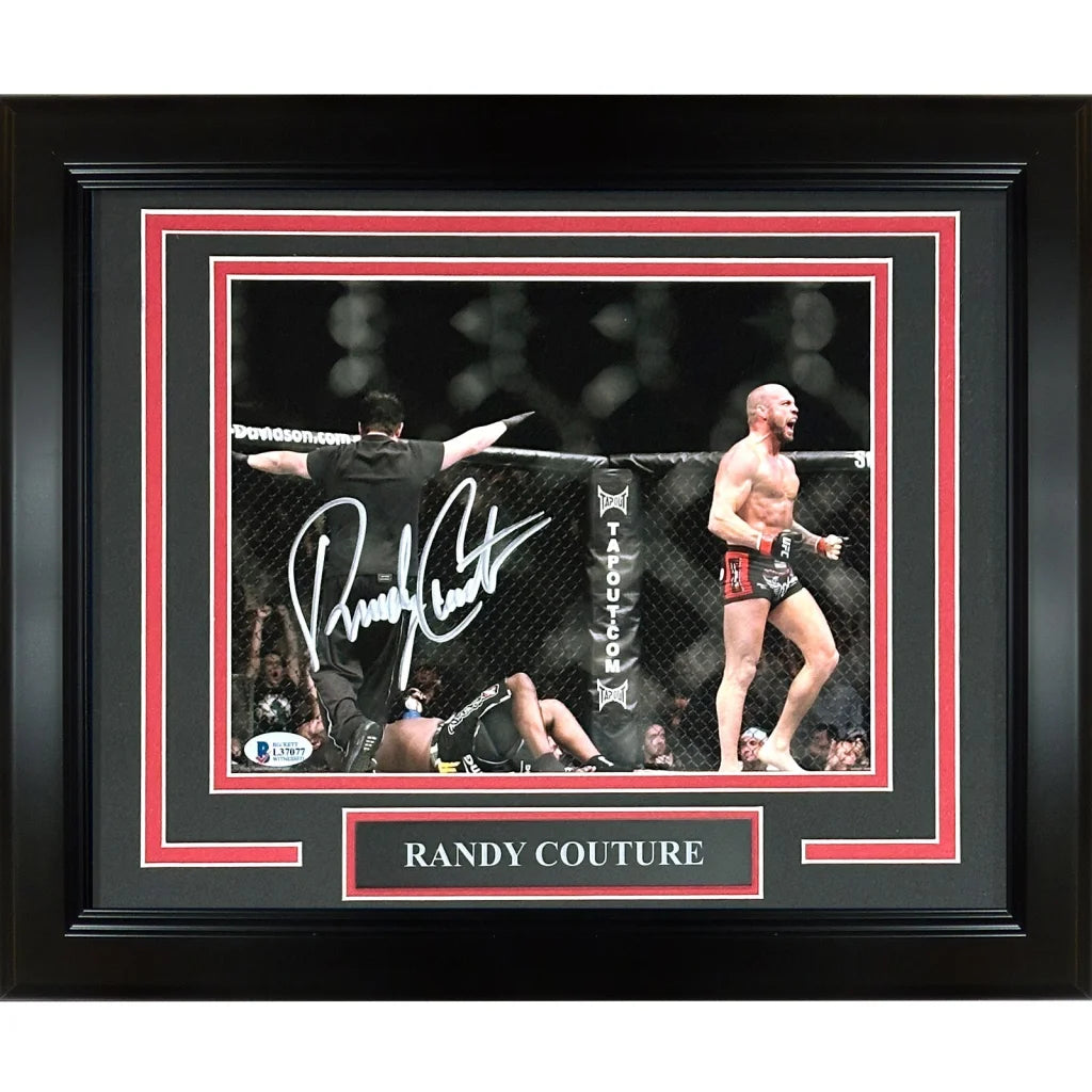 Randy Couture autographed UFC deluxe framed 8x10 photo