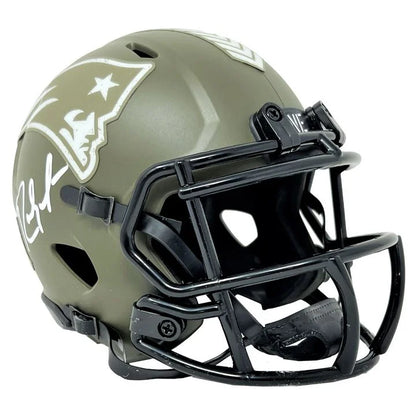 Randy Moss Signed Patriots Salute to Service Mini Helmet | Authentic Sports Collectible | vintageantiquesgifts.com