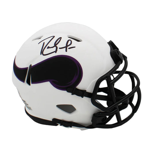 Randy Moss Signed Vikings Lunar Mini Helmet with Beckett COA | Creative Sports | vintageantiquesgifts.com